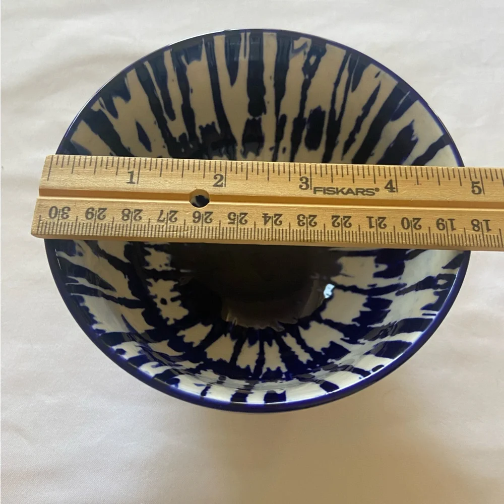 (3) West Elm indigo bowls